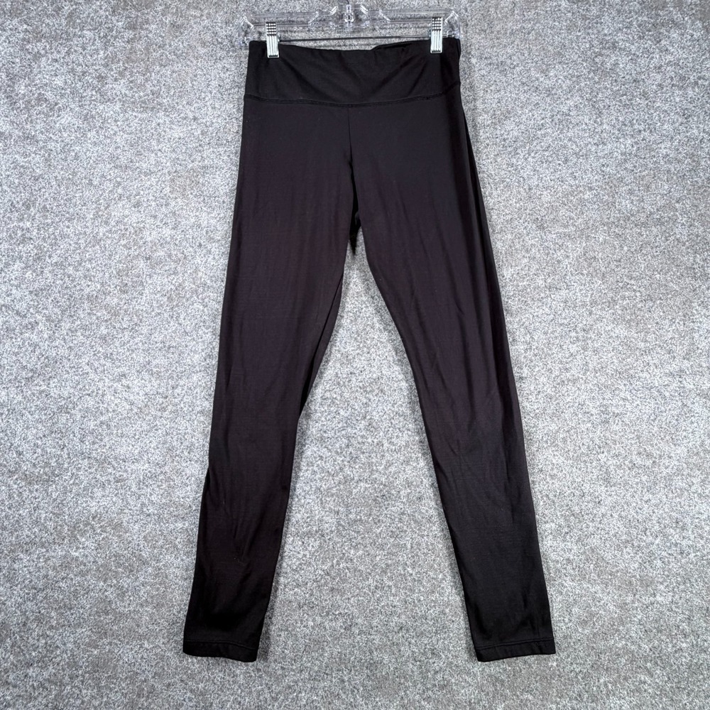Felina Leggings Womens Large Black Stretch Gym Wear Mid Rise Pullβ On High Waist